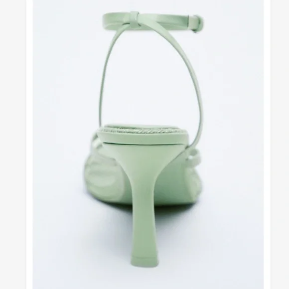 ZARA HEELED LEATHER SANDALS WITH JUTE INSOLE - Picture 11 of 15